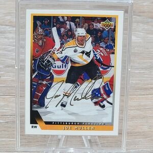 Joe Mullen Pittsburgh Penguins Autographed Hockey Card 1994 Upper Deck NHLPA